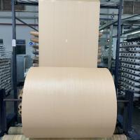 China Tubular PP Woven Unlaminated Fabric For Big Bag Woven Beige Fabric 70gsm factory