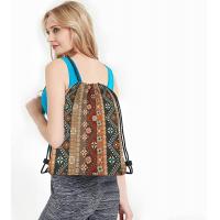 China Boho Floral Drawstring Bag Backpack Bohemian Style Tribal Art Batik Seamless Pattern factory