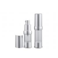 Quality 10 / 15 / 20 / 30 ML Airless Cosmetic Bottles , All Silver Aluminum for sale