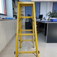 China FRP Fiberglass Step Ladder Yellow 10ft 6ft Fiberglass Ladder factory