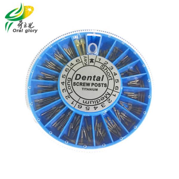 Quality Orthodontic Dental Screw Post Golden Plated / Stainless Steel / Titanium Type for sale