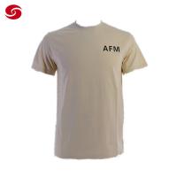 China AMF Long Printed Cotton Military Tactical Shirt Round Neck Polo T Shirt factory