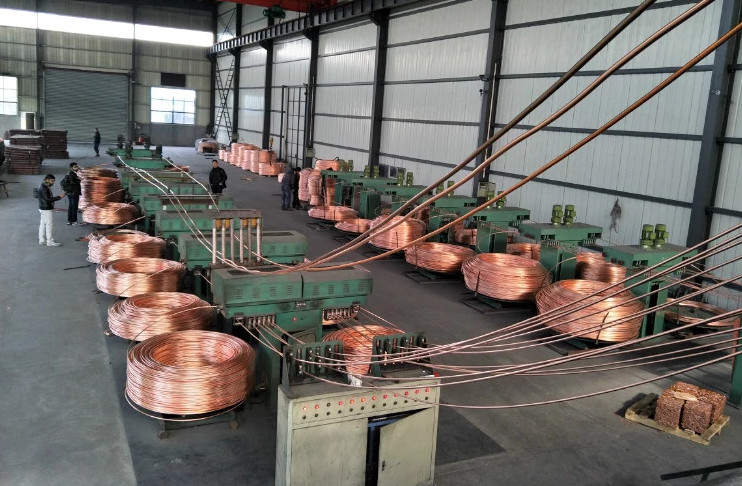 China Auto Upward Continuous Casting Machine Copper Brass Aluminum Tube Billet Wire factory