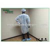 China Single Use Shirt Style Collar Protective Lab Coat With Velcros Closure factory