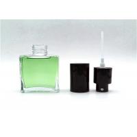 China Square Shape 30ml Glass Perfume Bottles With Pump Spray Lid , Fine Workmanship factory