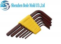 China Overall Heat Treatment Hex Key Wrench , Hex Allen Key Set Bronze And Silver Color factory