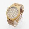 China OEM Logo Unisex Bamboo Wrist Watch Leather Belt Watches For Mens factory