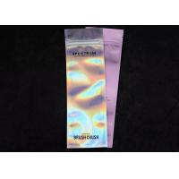 china Recyclable 3 Side Seal Holographic Zipper Bag / 3 Side Seal Hologram Bag