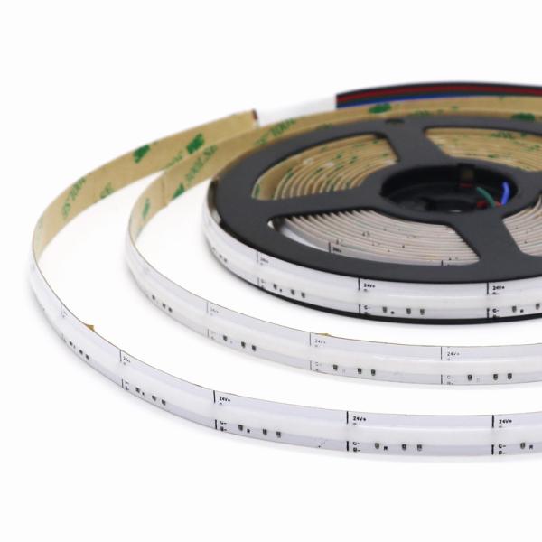 Quality 5m 24v RGB COB LED Strip Light 630 Chips Cob Rgb Strip 10mm Flexible for sale