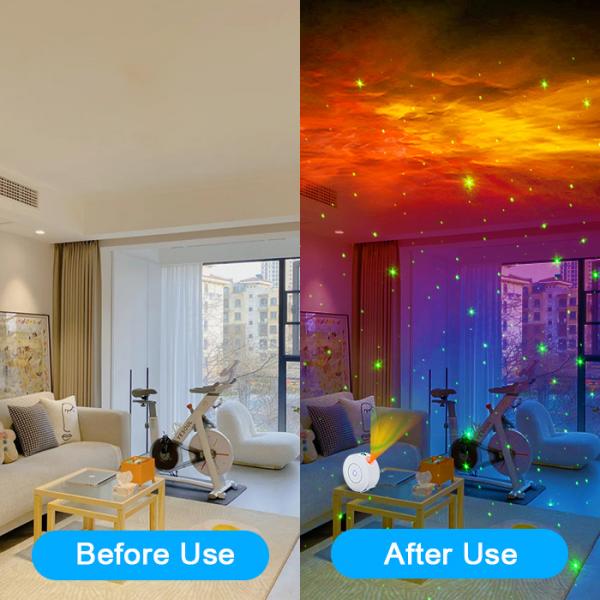 Quality Bedroom Smart Galaxy Light Projector , Flexible Timing Galaxy Projector Google for sale