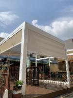 China Aluminum Wind Resistant Outdoor Roller Blinds UV Proof With Gazebo Pergola factory