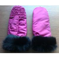 China Lady  dress gloves, fabric gloves, fashion style, rabbit fur gloves factory