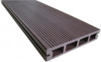 China Waterproof Redwood / Brown Hollow Composite Decking With Wood Grain Finish factory