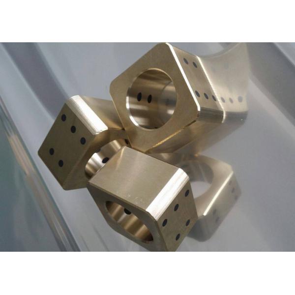 Quality Copper Cast Bronze Bearings Slide Block With Solid Lubricant Plugs for sale