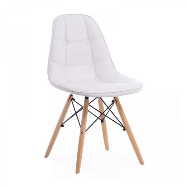 Quality Metal Frame PU White Eiffel Dining Chair For Home stable bearing  Anticorrosion for sale