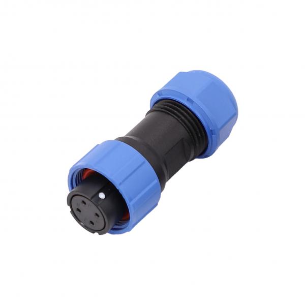 Quality Nylon 66 4 Pin Waterproof Connector IP68 SP17 Female Cable 50A 600VAC for sale
