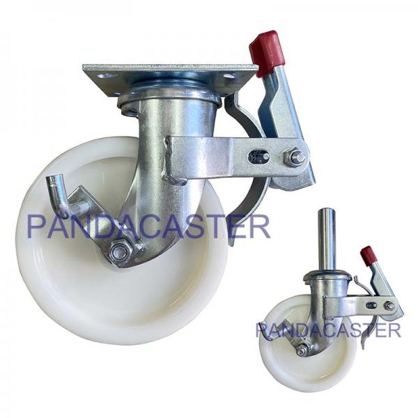 Quality PA Nylon Scaffold Castor Wheels 8 Inch Middle East Style Top Plate Castors for sale