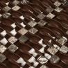 China Chocolate 12x12 Stone Glass Mosaic Tile Backsplash For Kitchen Wall factory