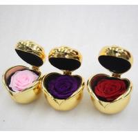 China Amazon Wholesale Gold Plated Color Metal Ring Box Stabilized Roses in Box factory
