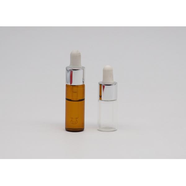 Quality 2ml Mini Amber Glass Tincture  Essential Oil Dropper Bottle for sale