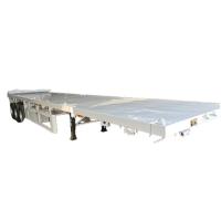China Flat Bed Semi Trailer Fuwa Axle Standard Shipping Container Flat Bed Semi Trailer factory