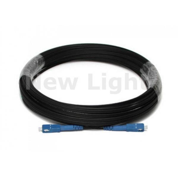 Quality 10M SC SM Simplex Fiber Patch Cord , Black Color FTTH Fiber Optic Cable for sale