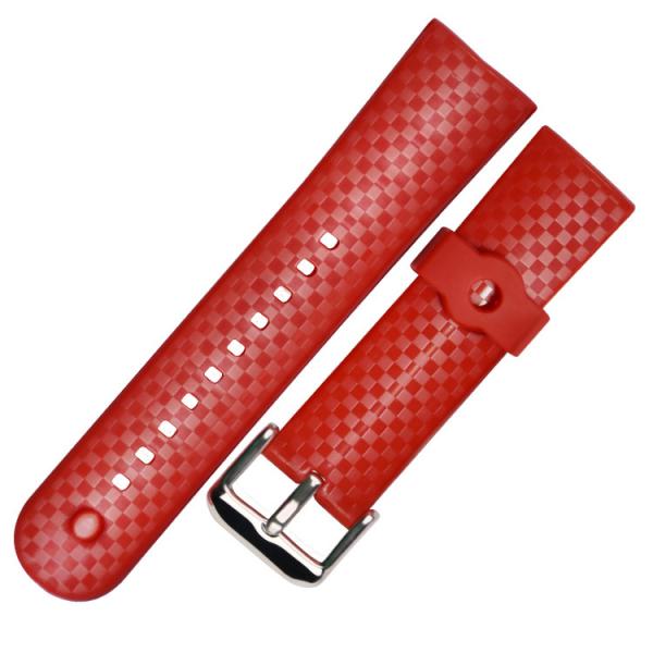 Quality Checkerboard Style Silicone Rubber Wristband Multi Color watch band 24mm for sale