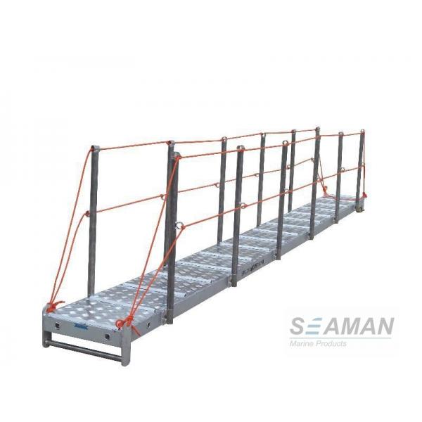 Quality CCS Aluminium Wharf Ladder With Hand Rails & Socket For Dock , Port for sale