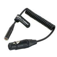 China Mini XLR 3 Pin Male To XLR 3 Pin Female Coiled Audio Cable For Blackmagic Pocket Cinema Camera BMPCC 4K/6K, Video Assist factory
