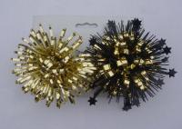 China Gold yellow 4Inch PET Firework fancy bows for wrapping paper , gift bags and tissue factory