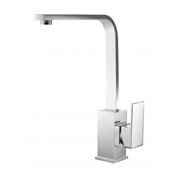 Quality Single Handle Chrome Finish Contemporary Kitchen Mixer Taps T81047 for sale
