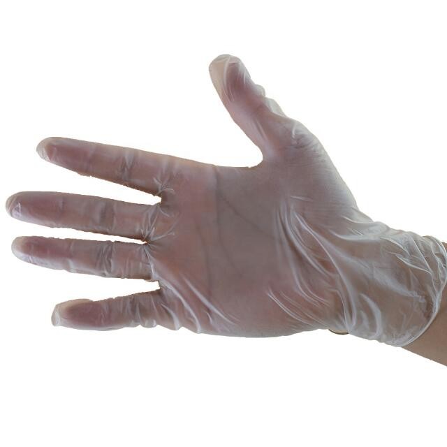 China White Plastic Vinyl Gloves , Latex Free Vinyl Gloves Anti Oil For Food Service factory