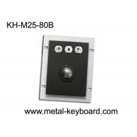 China USB Port Black Sealed Dust proof Trackball Pointing Device , stainless steel computer mouse factory