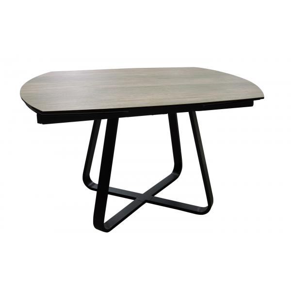 Quality Stylish 2 Meter Wood Grain Dining Table Ceramic Top Courtyard Use for sale