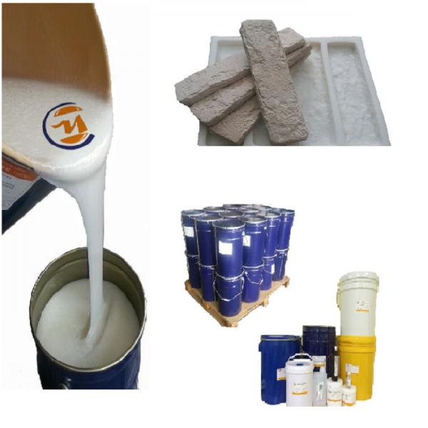 Quality Alkali Resistance RTV-2 Liquid Tin Cure Silicone Rubber For Making Concrete Artificial Stone Veneer Molds for sale
