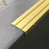 Quality Decorative Stair Nosing Tile Trim Anodized Matt Gold 25mm X 10mm Size for sale