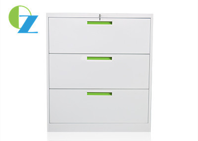 Quality 900mm Width Office Lateral File Cabinets 3 Drawers Fully Open OEM / ODM for sale