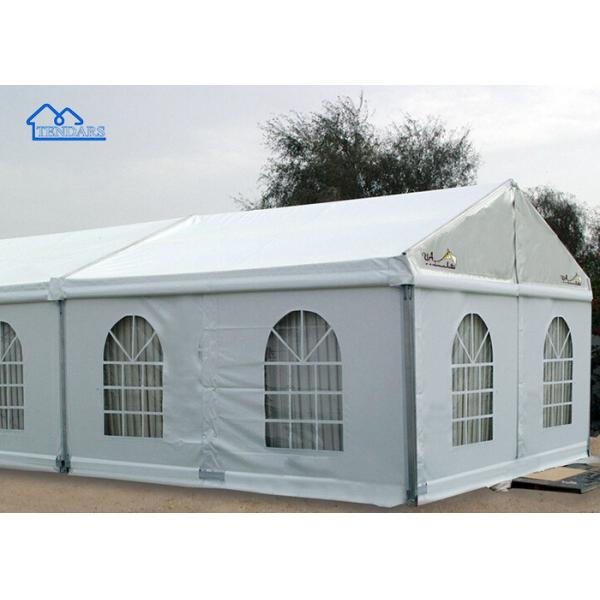 Quality Soundproof White Party Marquee Tents With Hard Pressed Extruded Frame Structure for sale