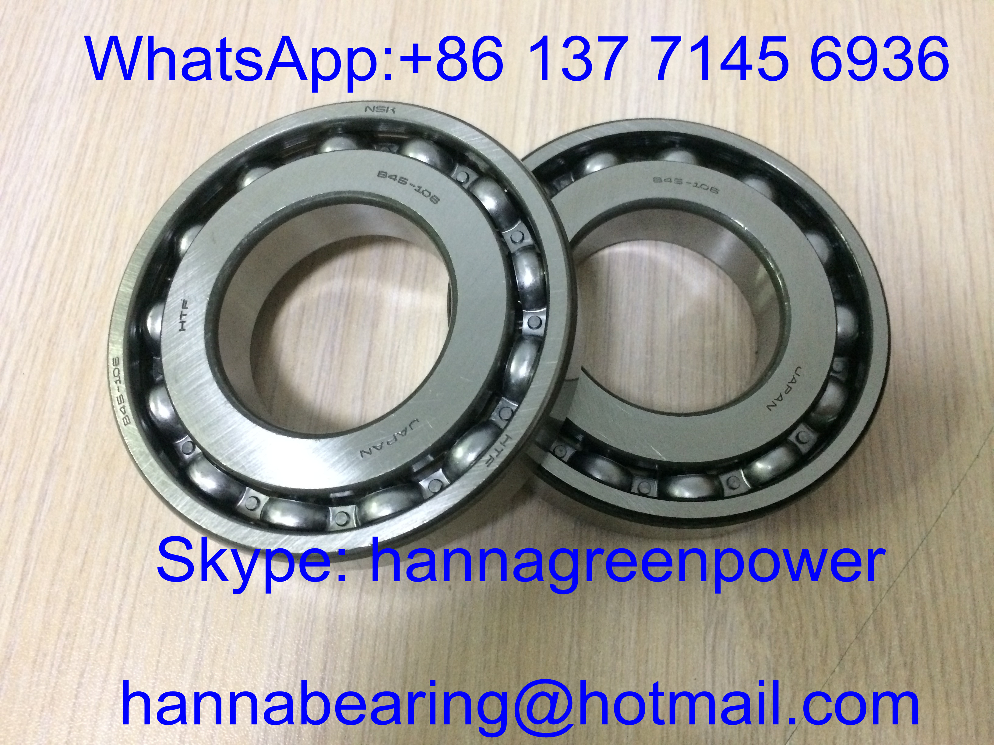China HTF B45-106 / B45-106 Steel Cage Auto Deep Groove Ball Bearing / Auto Gearbox Bearing 45*90*17 mm factory