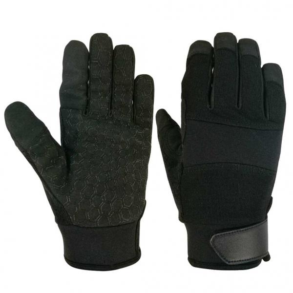 Quality Hysafety Black Needle Resistant Gloves ASTM F2878-10 Leather Search Gloves for sale