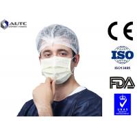 China 3 Ply Blu Medical Face Mask Prevent Dust Blue White For Cough Germs Illness factory