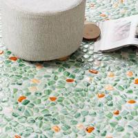 China Cobble Pebble Shaped Glass Mosaic Tiles Glossy Mosaic Kitchen Wall Pebble Mosaic factory