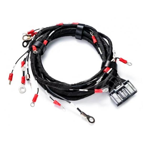 Quality ODM OEM black battery wire harness with good temperature acquisition for sale