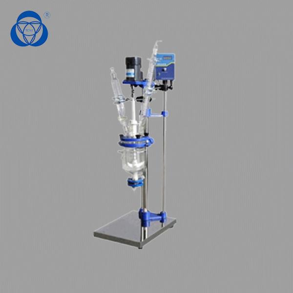 Quality Biological Jacketed Glass Vessel , Chemical Glass Reactor Constant Pressure Feeding for sale