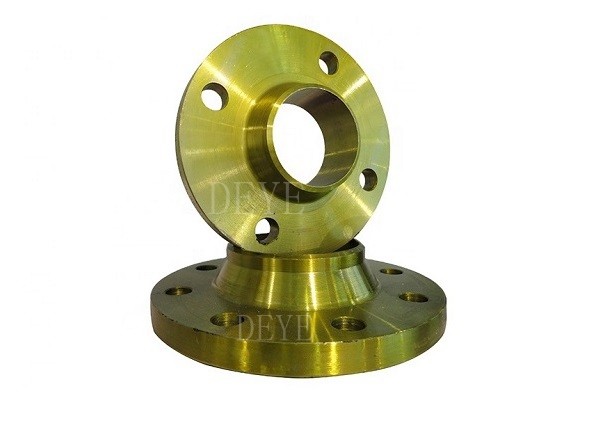 Quality DIN 2633 PN16 Forged Weld Neck Flange With Golden Color for sale