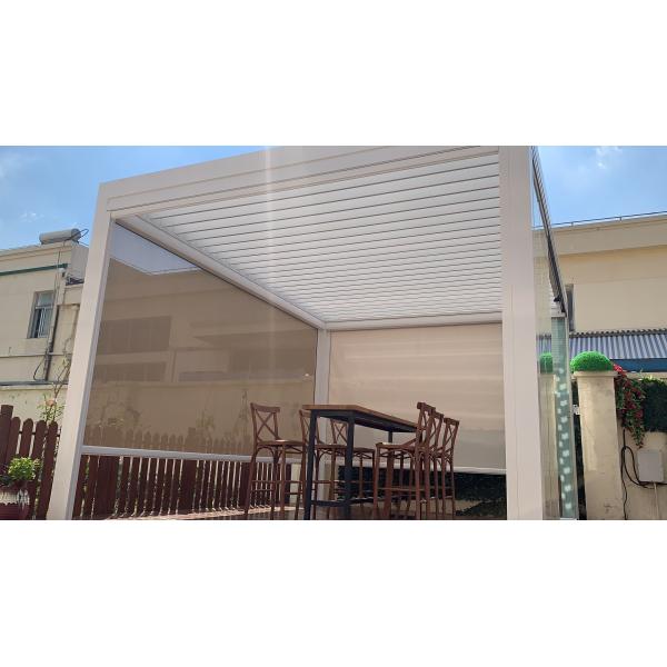 Quality Electric Zip Track Outdoor Blinds Wind Resistance Facade Sunshade System for sale