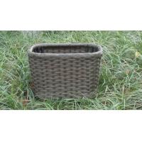 China Strong Plastic Rattan Storage Boxes , Brown Rattan Storage Case factory