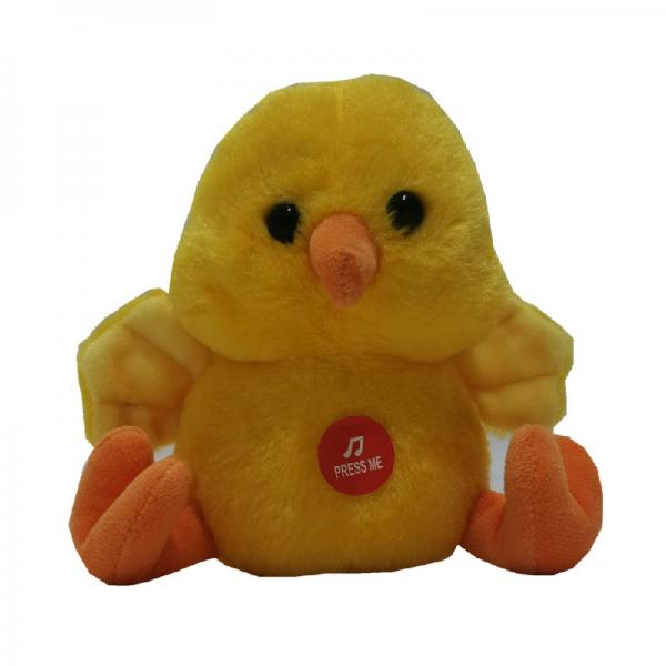 Quality 14cm 5.51 Inchsoft Easter Plush Toy Chicken Hen Talking Musical for sale