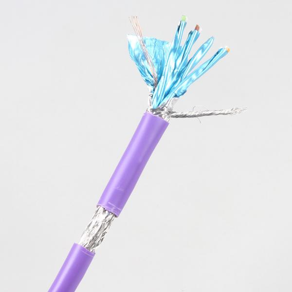 Quality Purple Practical Cat 7 Ethernet Cable Roll , 1000FT Cable Ethernet Cat 7 SFTP for sale