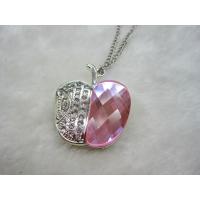 China Diamond Necklace Apple Shape Jewelry 2.0 USB flash drive 16Gb for Souvenir Gifts factory